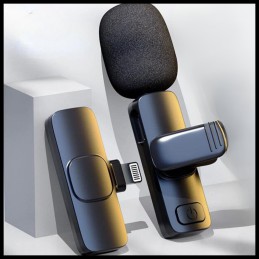 Bezprzewodowy Mikrofon Krawatowy Typ MicroUSB | Podwójny - Dla Twórców