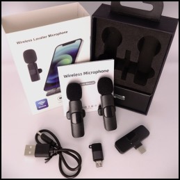 Bezprzewodowy Mikrofon Krawatowy MicroUSB | Podwójny - Dla Twórców