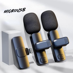 Bezprzewodowy Mikrofon Krawatowy MicroUSB | Podwójny - Dla Twórców
