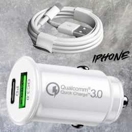 Ładowarka Samochodowa do iPhone TYP LIGHTNING | USB - Szybkie Ładowanie!