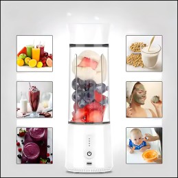 BLENDER PRZENOŚNY BEZPRZEWODOWY 380ML 6 OSTRZY SMOOTHIE SHAKE USB BPA FREE