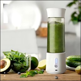 BLENDER PRZENOŚNY BEZPRZEWODOWY 380ML 6 OSTRZY SMOOTHIE SHAKE USB BPA FREE