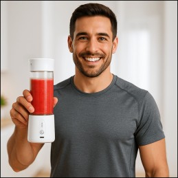 BLENDER PRZENOŚNY BEZPRZEWODOWY 380ML 6 OSTRZY SMOOTHIE SHAKE USB BPA FREE
