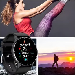 Smartwatch z pomiarem ciśnienia i pulsu, wodoodporny zegarek sportowy z Bluetooth i GPS, dla dzieci, kobiet i mężczyzn
