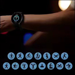 Smartwatch z pomiarem ciśnienia i pulsu, wodoodporny zegarek sportowy z Bluetooth i GPS, dla dzieci, kobiet i mężczyzn