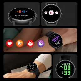 Smartwatch z pomiarem ciśnienia i pulsu, wodoodporny zegarek sportowy z Bluetooth i GPS, dla dzieci, kobiet i mężczyzn