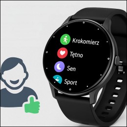 Smartwatch z pomiarem ciśnienia i pulsu, wodoodporny zegarek sportowy z Bluetooth i GPS, dla dzieci, kobiet i mężczyzn