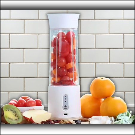 BLENDER PRZENOŚNY BEZPRZEWODOWY 380ML 6 OSTRZY SMOOTHIE SHAKE USB BPA FREE