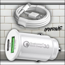 Ładowarka Samochodowa do iPhone TYP LIGHTNING | USB - Szybkie Ładowanie!