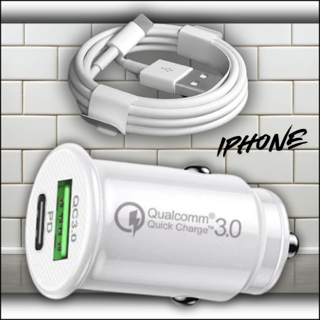 Ładowarka Samochodowa do iPhone TYP LIGHTNING | USB - Szybkie Ładowanie!