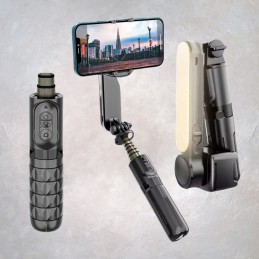 Selfiestick Gimbal LED - Zdalny Obrót Kadru | Automatyczna Stabilizacja