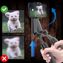 Selfiestick Gimbal LED - Zdalny Obrót Kadru | Automatyczna Stabilizacja