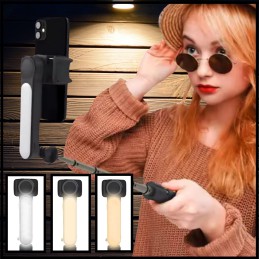 Selfiestick Gimbal LED - Zdalny Obrót Kadru | Automatyczna Stabilizacja