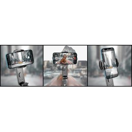 Selfiestick Gimbal LED - Zdalny Obrót Kadru | Automatyczna Stabilizacja