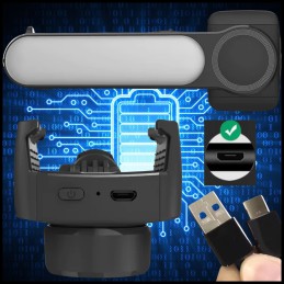 Selfiestick Gimbal LED - Zdalny Obrót Kadru | Automatyczna Stabilizacja
