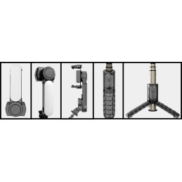 Selfiestick Gimbal LED - Zdalny Obrót Kadru | Automatyczna Stabilizacja