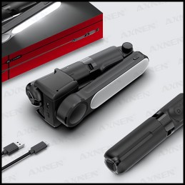 Selfiestick Gimbal LED - Zdalny Obrót Kadru | Automatyczna Stabilizacja