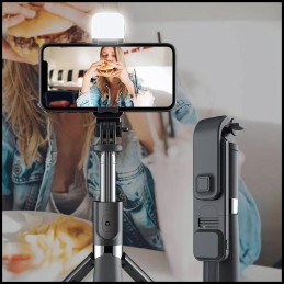 Statyw Selfiestick z Lampą LED i Pilotem - Idealny dla Twórców Treści