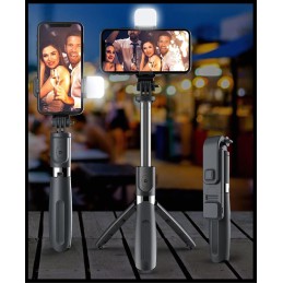 Statyw Selfiestick z Lampą LED i Pilotem - Idealny dla Twórców Treści