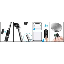 Statyw Selfiestick z Lampą LED i Pilotem - Idealny dla Twórców Treści