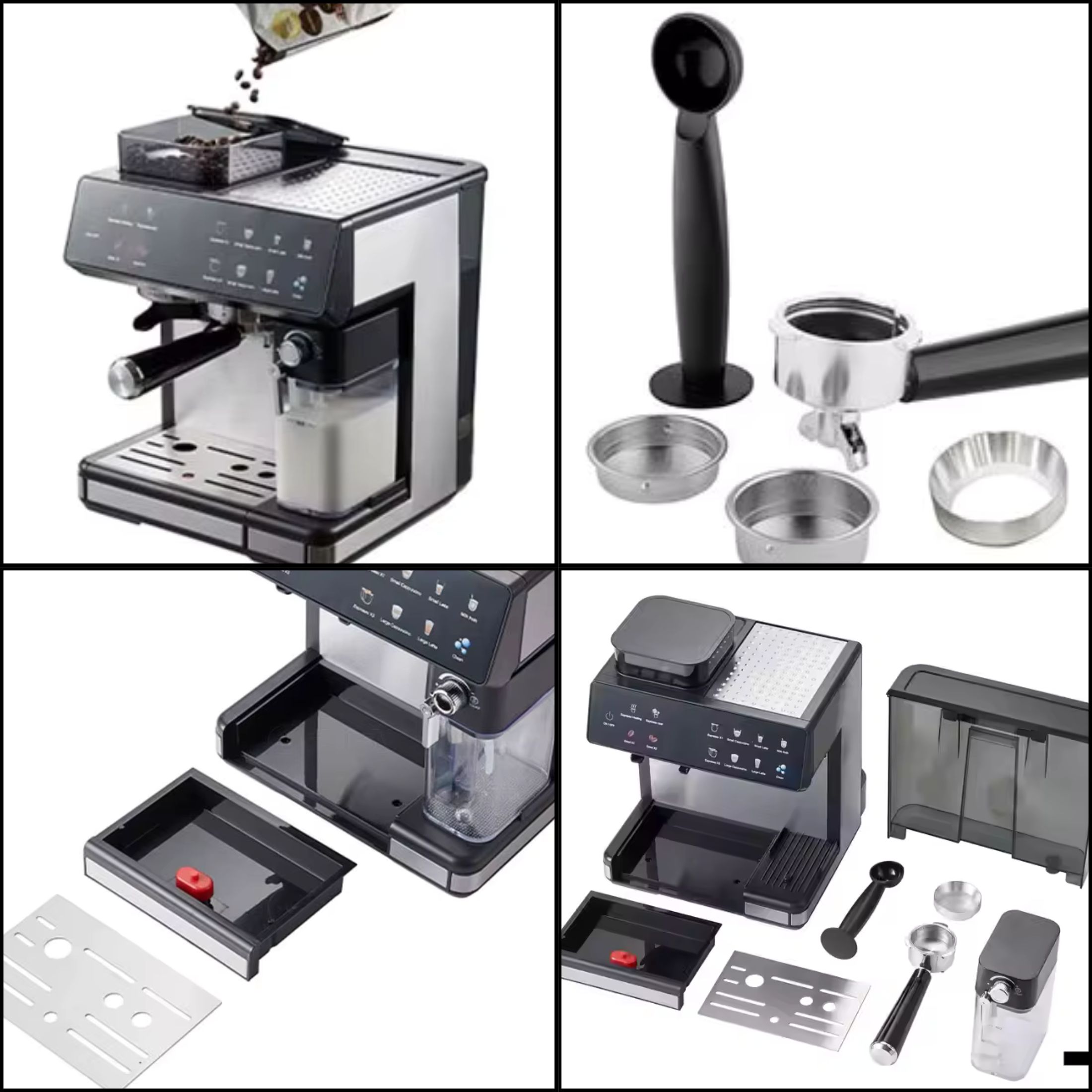 expres-do-kawy-cisnieniowy-latte-espresso-cappuccino-spieniacz-mlynek-zestaw-prezentacja