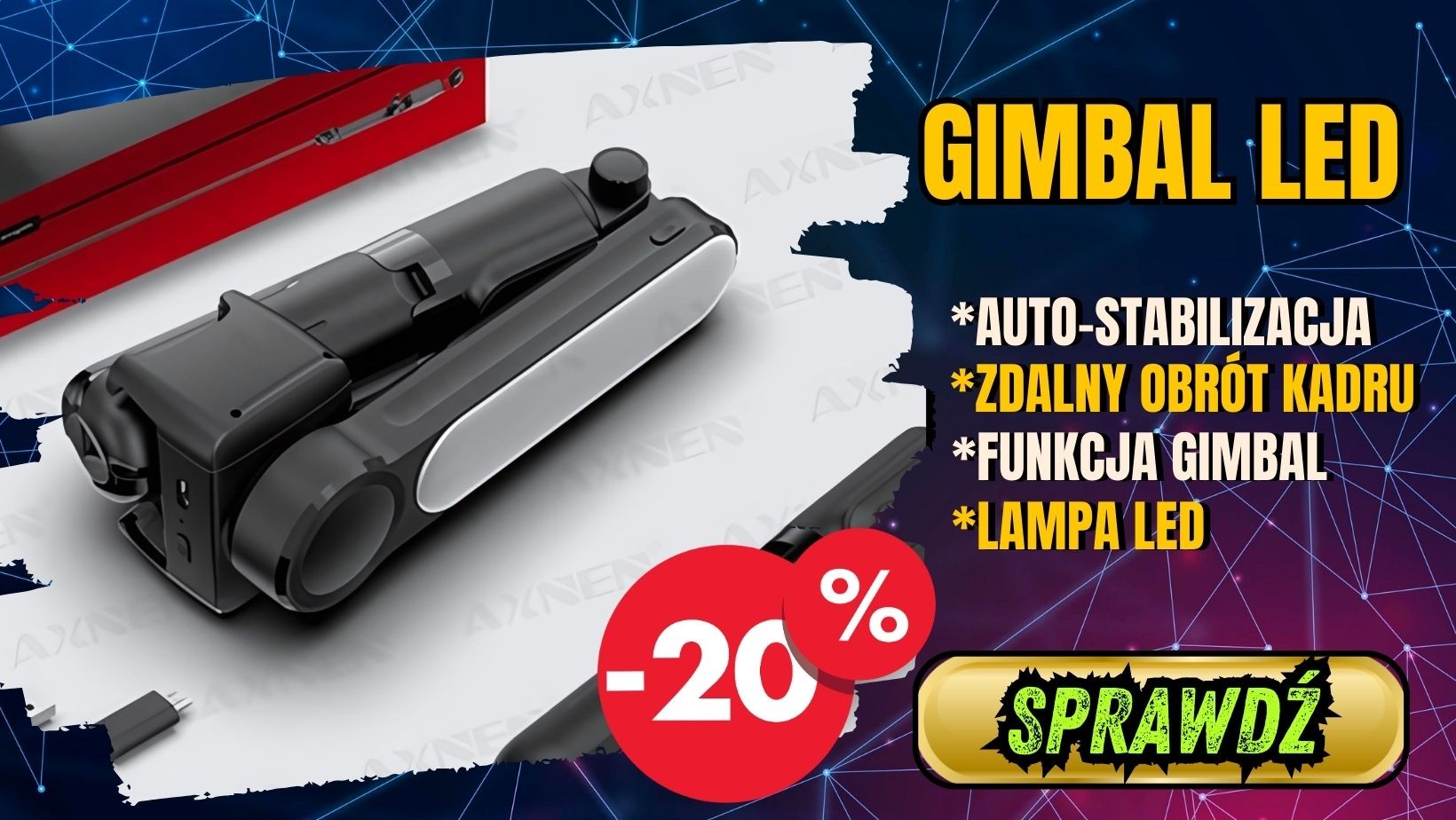 gimbal-selfiestick-led-nagrywanie-klipow-rolek-wideo-ujec-automatyczna-stabilizacja-zdalny-obrot